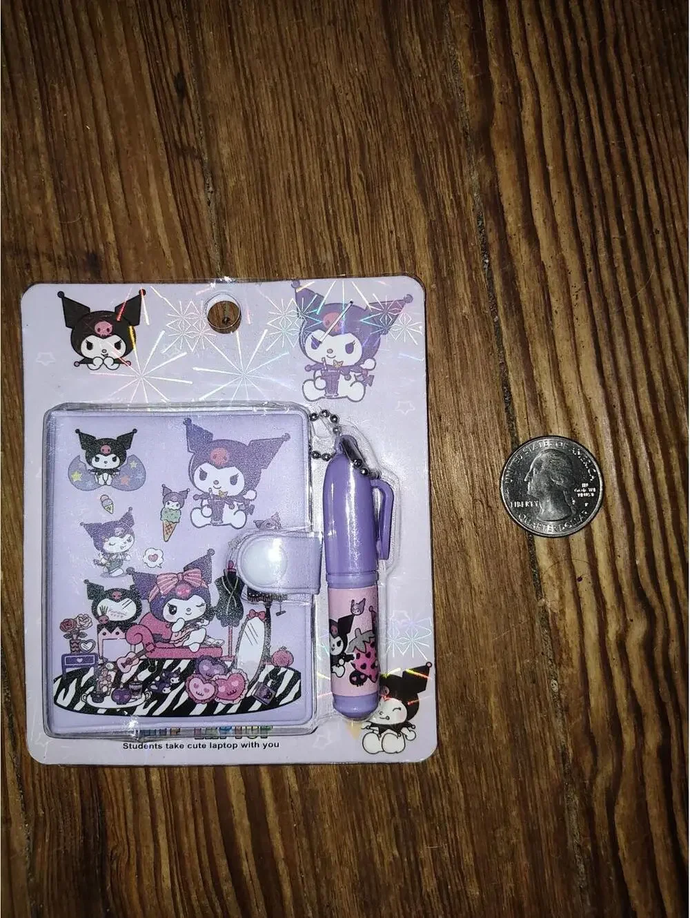 Sanrio Mini Diary with Pen - Kuromi - Hello Kitty & Friends - NEW